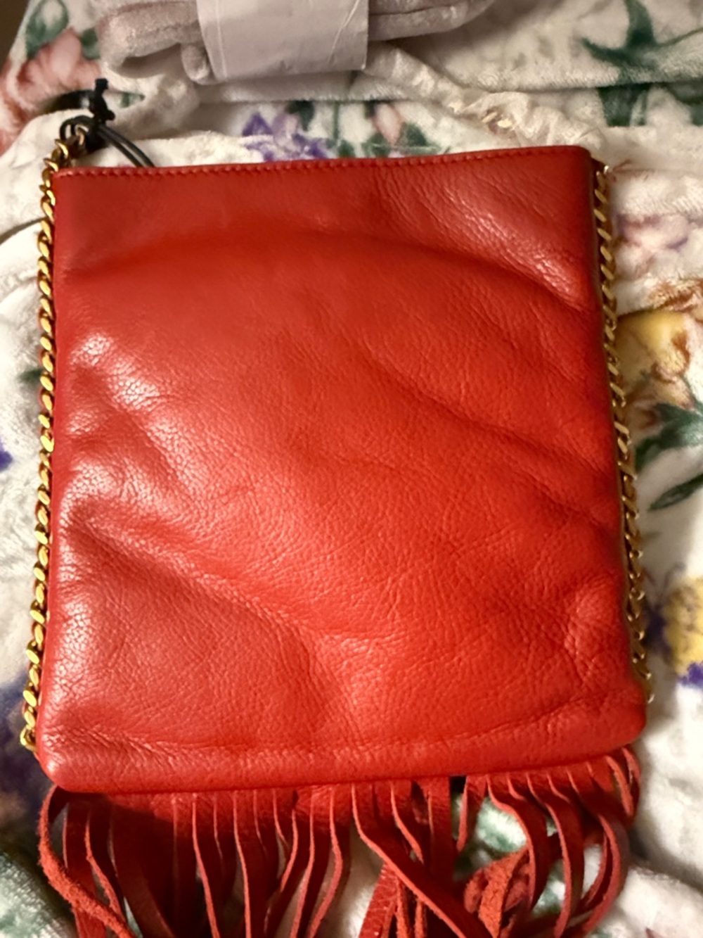 Rebecca Minkoff NWT Fringe Leather Crossbody Bag in Red - Picture 7 of 9